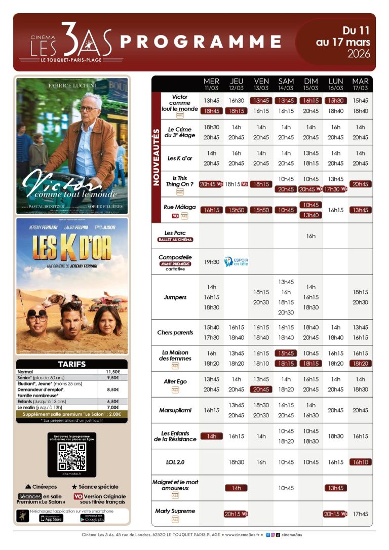 Du côté du cinéma Les 3 as...