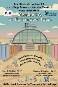 Les élèves de l’option “Intelligence Artificielle” du Collège Maxence Van Der M...