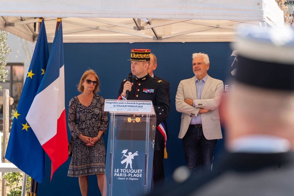 Inauguration du nouveau poste de gendarmerie à cheval du Touquet-Paris-Plage...